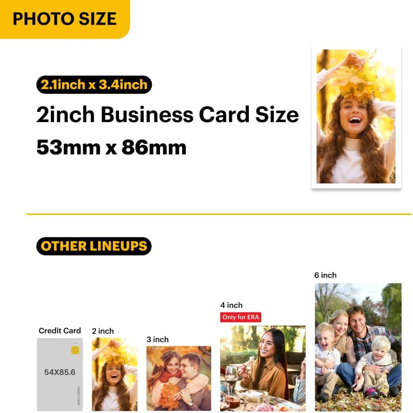 Mini 2 Retro 2.1X3.4” Portable Instant Photo Printer, Wireless Connection, Compatible with Ios, Android & Bluetooth, Real Photo, 4Pass Technology & Lamination Process, Premium Quality- Black