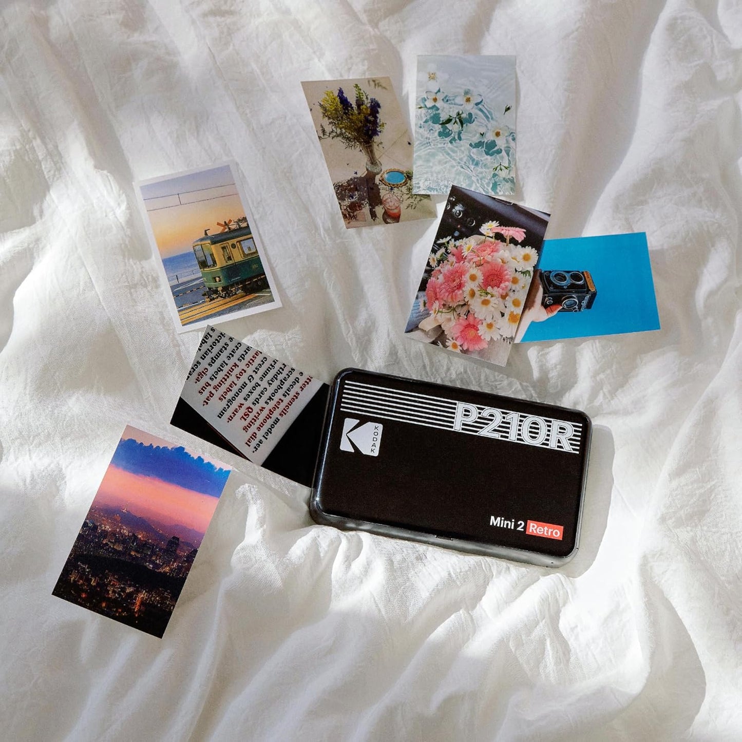 Mini 2 Retro 2.1X3.4” Portable Instant Photo Printer, Wireless Connection, Compatible with Ios, Android & Bluetooth, Real Photo, 4Pass Technology & Lamination Process, Premium Quality- Black